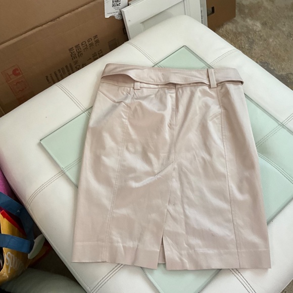 BEBE SEXY BELTED PENCIL SKIRT JEWEL  TONE OATMEAL COLOR  ♥️♥️ - Picture 6 of 7